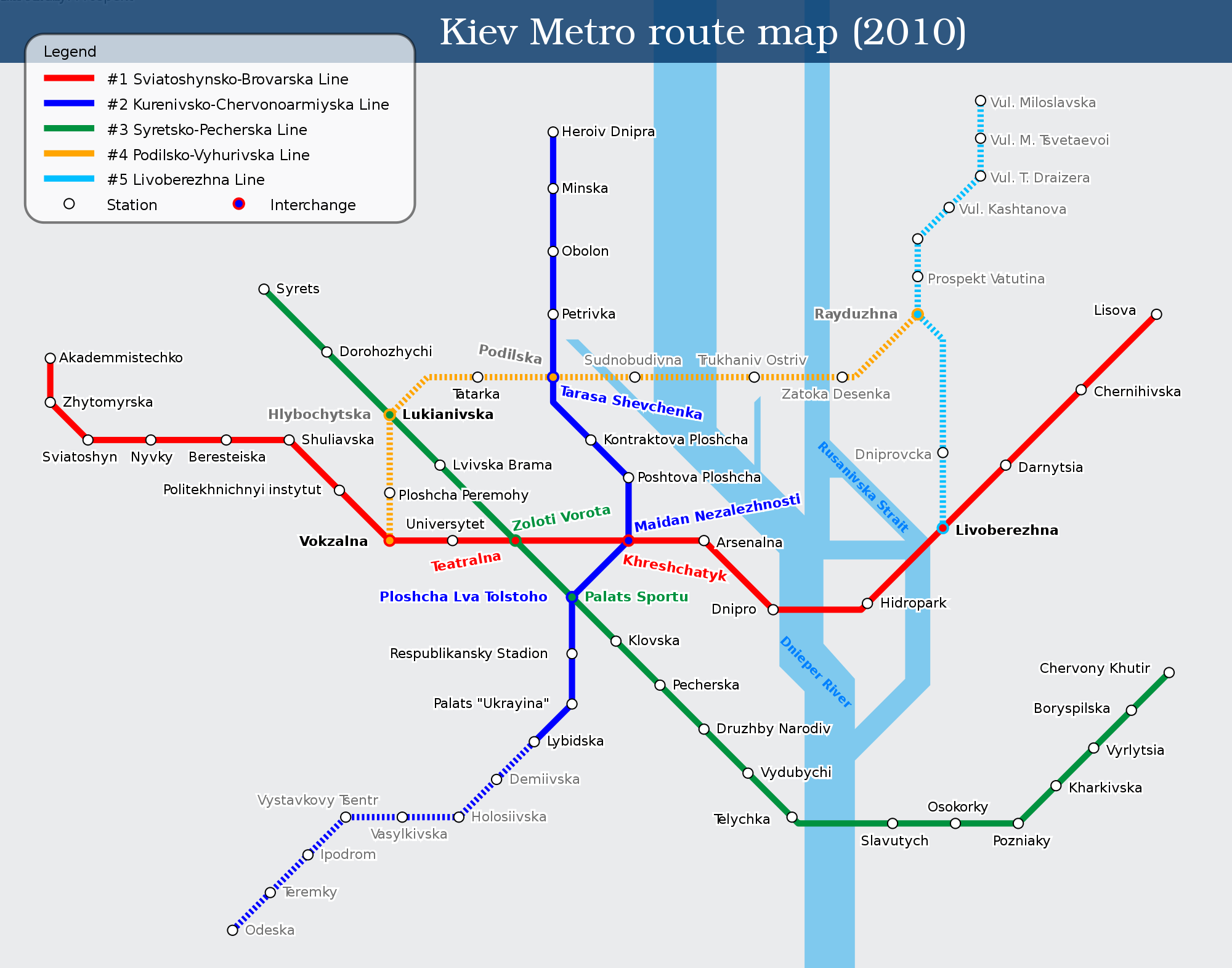 Mapa Metro Kiev